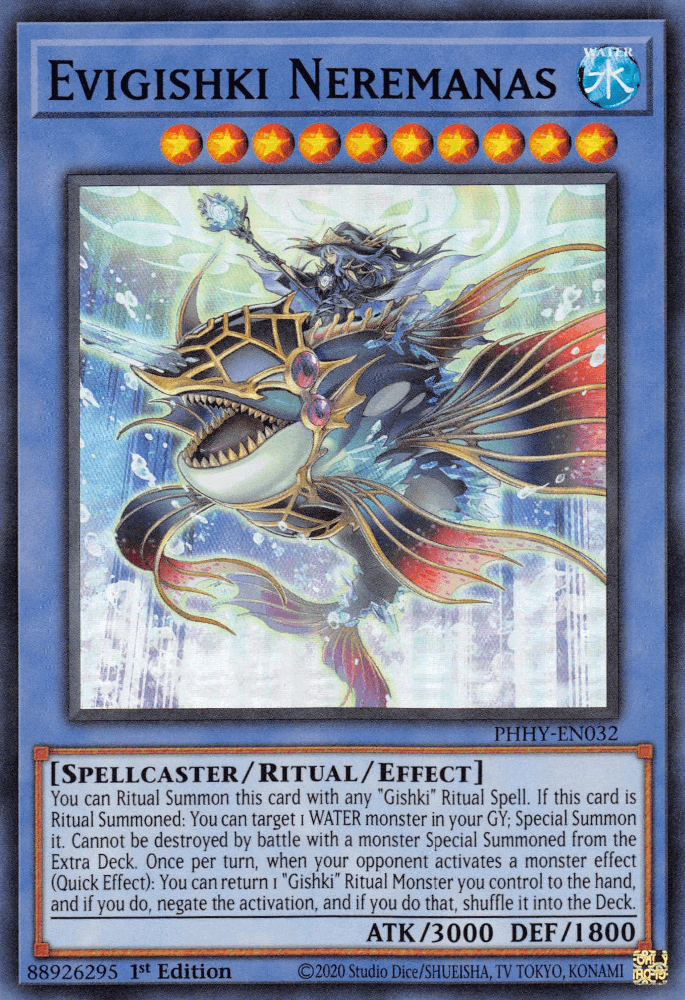 1st Edition, Photon Hypernova, Ritual/Effect Monster, Spellcaster, Super Rare, Water Evigishki Neremanas [PHHY-EN032] Super Rare - Trading Card World