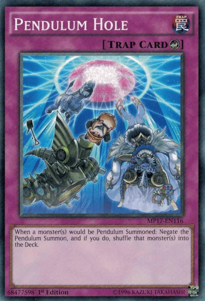 1st Edition, 2017 Mega-Tins Mega Pack, Common, Counter Trap, Trap Pendulum Hole [MP17-EN116] Common - Trading Card World