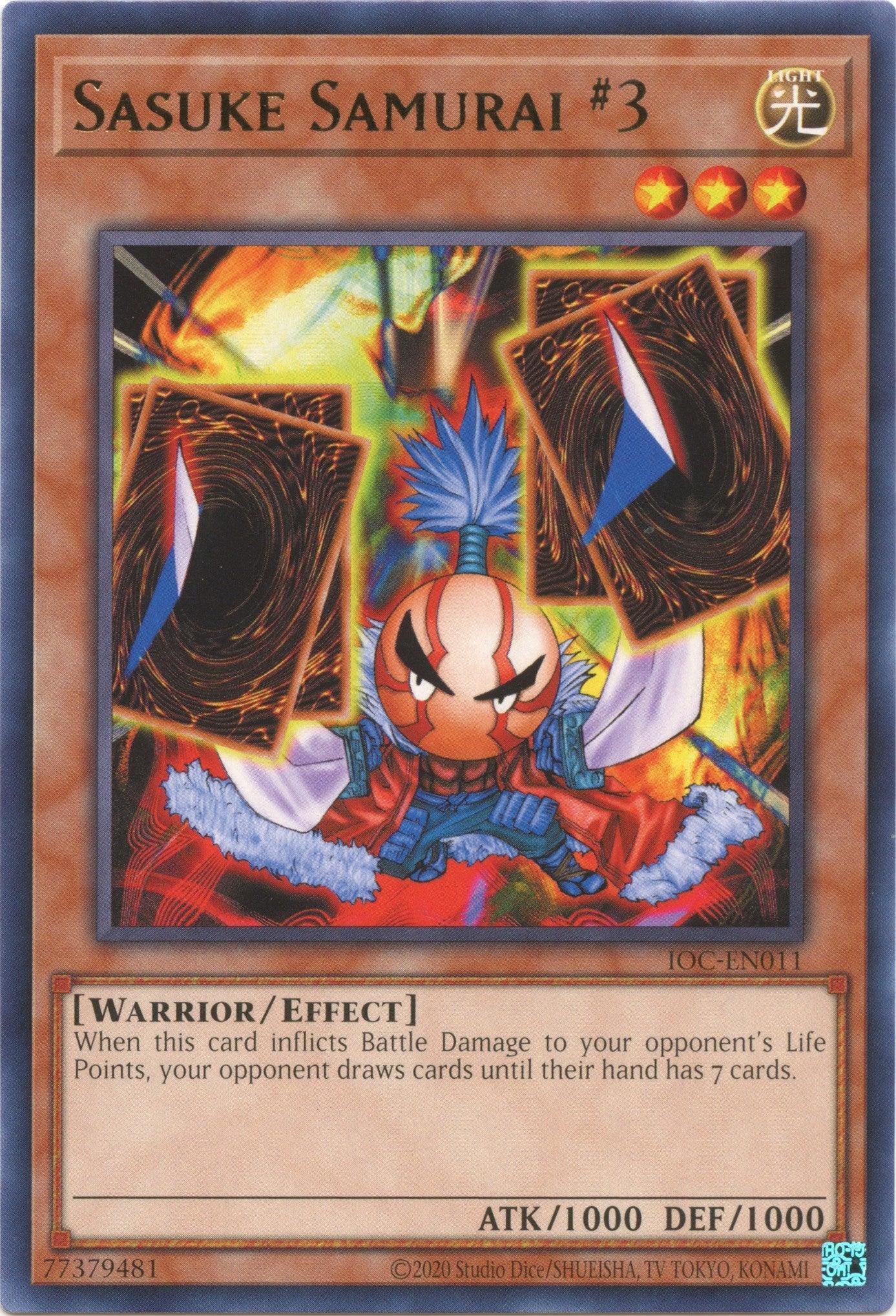 Effect Monster, Invasion of Chaos (25th Anniversary Edition), Light, Rare, Unlimited, Warrior Sasuke Samurai #3 (25th Anniversary) [IOC-EN011] Rare - Trading Card World