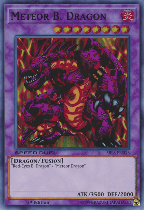 1st Edition, Dragon, Fire, Fusion Monster, Speed Duel: Arena of Lost Souls, Super Rare Meteor B. Dragon [SBLS-EN013] Super Rare - Trading Card World
