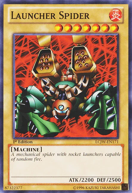 1st Edition, Common, Fire, Legendary Collection 4: Joey's World, Machine, Normal Monster Launcher Spider [LCJW-EN171] Common - Trading Card World