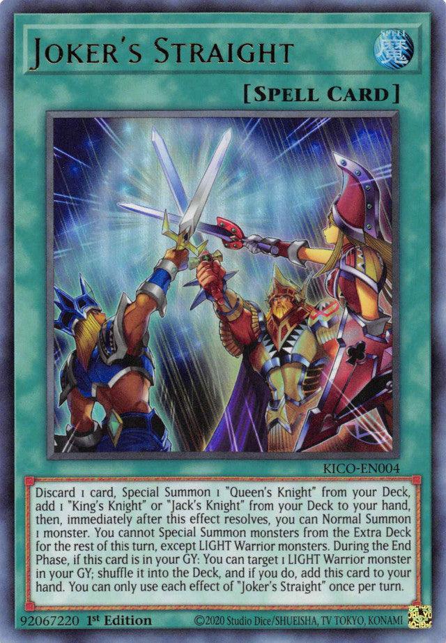 1st Edition, King's Court, Normal Spell, Spell, Ultra Rare Joker's Straight (Ultra Rare) [KICO-EN004] Ultra Rare - Trading Card World