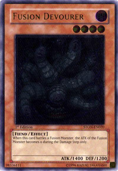1st Edition, Dark, Effect Monster, Fiend, Strike of Neos, Ultimate Rare, Unlimited Fusion Devourer [STON-EN020] Ultimate Rare - Trading Card World