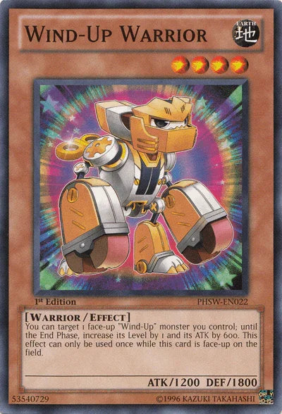1st Edition, Common, Earth, Effect Monster, Photon Shockwave, Unlimited, Warrior Wind-Up Warrior [PHSW-EN022] Common - Trading Card World