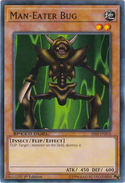 1st Edition, Common, Earth, Effect Monster, Insect, Speed Duel: Ultimate Predators Man-Eater Bug [SS03-ENB10] Common - Trading Card World