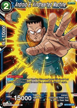 Android 8, Android Red Ribbon Army, Battle, Blue, BT17-044, Normal, Parallel Foil, The Path to Power Saga, Ultimate Squad, Uncommon Android 8, Kindhearted Machine (BT17-044) [Ultimate Squad] - Trading Card World