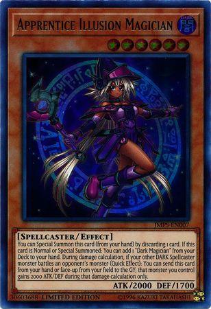 Dark, Effect Monster, Limited, Shonen Jump Magazine Promos, Spellcaster, Ultra Rare Apprentice Illusion Magician [JMPS-EN007] Ultra Rare - Trading Card World