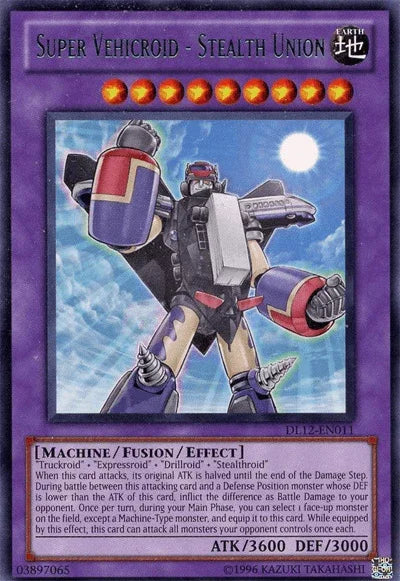 Duelist League Promo, Earth, Fusion/Effect Monster, Rare, Unlimited, Warrior Super Vehicroid - Stealth Union (Green) [DL12-EN011] Rare - Trading Card World