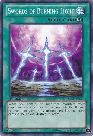 1st Edition, Common, Continuous Spell, Spell, Super Starter: V for Victory Swords of Burning Light [YS13-EN021] Common - Trading Card World