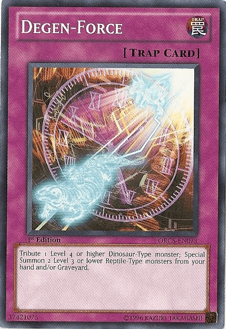 1st Edition, Common, Normal Trap, Order of Chaos, Trap, Unlimited Degen-Force [ORCS-EN073] Common - Trading Card World