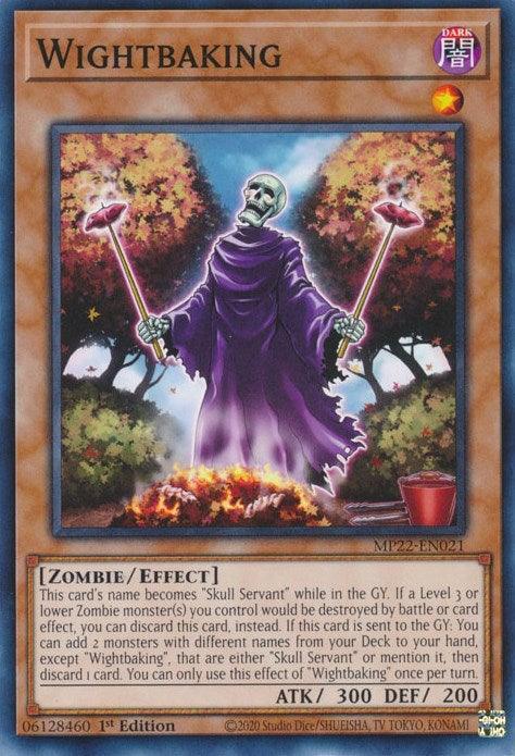 1st Edition, 2022 Tin of the Pharaoh's Gods, Common, Dark, Effect Monster, Zombie Wightbaking [MP22-EN021] Common - Trading Card World
