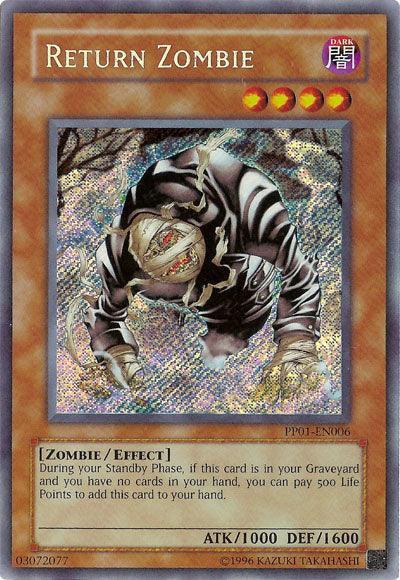 Dark, Effect Monster, Premium Pack 1, Secret Rare, Unlimited, Zombie Return Zombie [PP01-EN006] Secret Rare - Trading Card World