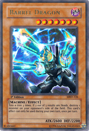 1st Edition, Dark, Effect Monster, Machine, Metal Raiders, Ultra Rare, Unlimited Barrel Dragon [MRD-126] Ultra Rare - Trading Card World