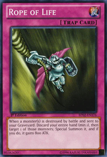 1st Edition, Battle Pack 2: War of the Giants, Mosaic Rare, Normal Trap, Trap, Unlimited Rope of Life [BP02-EN176] Mosaic Rare - Trading Card World