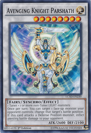 1st Edition, Common, Fairy, Legendary Collection 5D's, Light, Synchro/Effect Monster Avenging Knight Parshath [LC5D-EN230] Common - Trading Card World