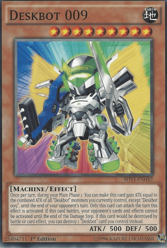 1st Edition, Common, Earth, Effect Monster, Machine, Shining Victories, Unlimited Deskbot 009 [SHVI-EN042] Common - Trading Card World