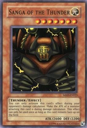 Effect Monster, Light, Metal Raiders, Super Rare, Thunder, Unlimited Sanga of the Thunder [MRD-EN025] Super Rare - Trading Card World