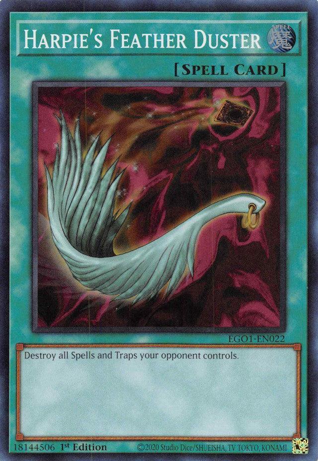 1st Edition, Egyptian God Deck: Obelisk the Tormentor, Normal Spell, Spell, Super Rare Harpie's Feather Duster [EGO1-EN022] Super Rare - Trading Card World