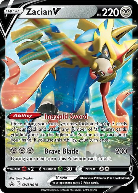 Sword & Shield: Black Star Promos Zacian V (SWSH018) [Sword & Shield: Black Star Promos] - Trading Card World
