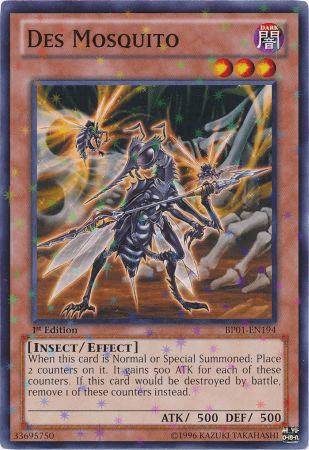 1st Edition, Battle Pack: Epic Dawn, Dark, Effect Monster, Insect, Starfoil Rare, Unlimited Des Mosquito [BP01-EN194] Starfoil Rare - Trading Card World