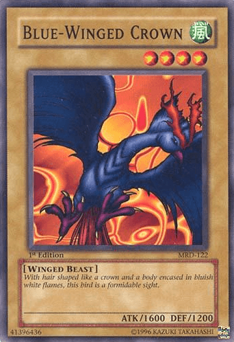 1st Edition, Common, Metal Raiders, Normal Monster, Unlimited, Wind, Winged Beast Blue-Winged Crown [MRD-122] Common - Trading Card World