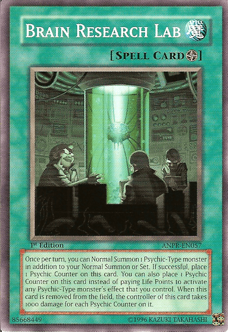 1st Edition, Ancient Prophecy, Common, Field Spell, Spell, Unlimited Brain Research Lab [ANPR-EN057] Common - Trading Card World