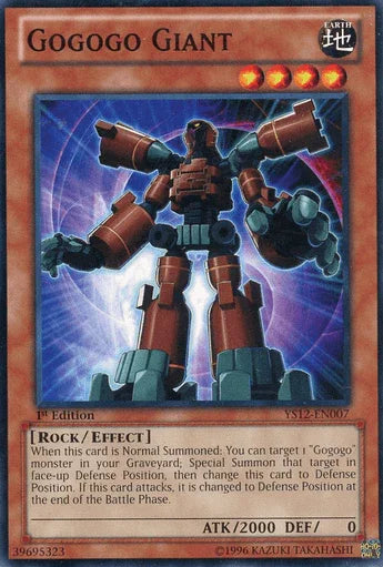 1st Edition, Common, Earth, Effect Monster, Rock, Starter Deck: Xyz Symphony Gogogo Giant [YS12-EN007] Common - Trading Card World