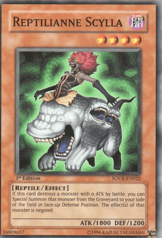 1st Edition, Common, Dark, Effect Monster, Reptile, Stardust Overdrive, Unlimited Reptilianne Scylla [SOVR-EN022] Common - Trading Card World