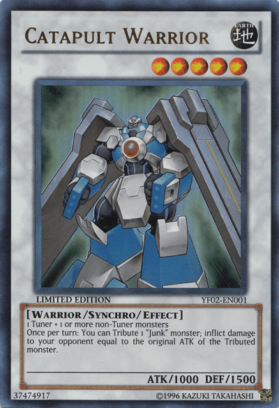 5D's Manga Promotional Cards, Earth, Limited, Synchro/Effect Monster, Ultra Rare, Warrior Catapult Warrior [YF02-EN001] Ultra Rare - Trading Card World