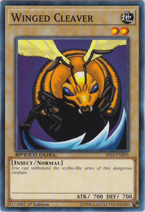 1st Edition, Common, Earth, Insect, Normal Monster, Speed Duel: Ultimate Predators Winged Cleaver [SS03-ENB05] Common - Trading Card World