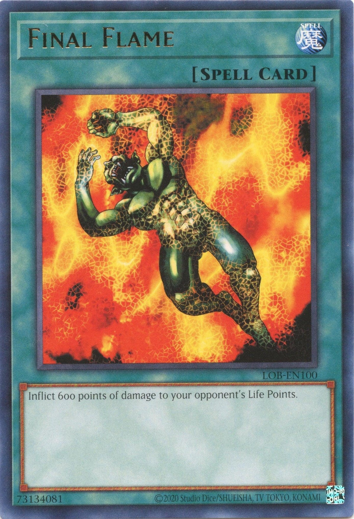Legend of Blue Eyes White Dragon (25th Anniversary Edition), Normal Spell, Rare, Spell, Unlimited Final Flame (25th Anniversary) [LOB-EN100] Rare - Trading Card World