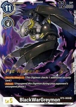 Battle of Omni Pre-Release Promos, Black, BT5-069, Digimon, Dragonkin, Mega, Rare, Virus BlackWarGreymon [BT5-069] [Battle of Omni Pre-Release Promos] - Trading Card World