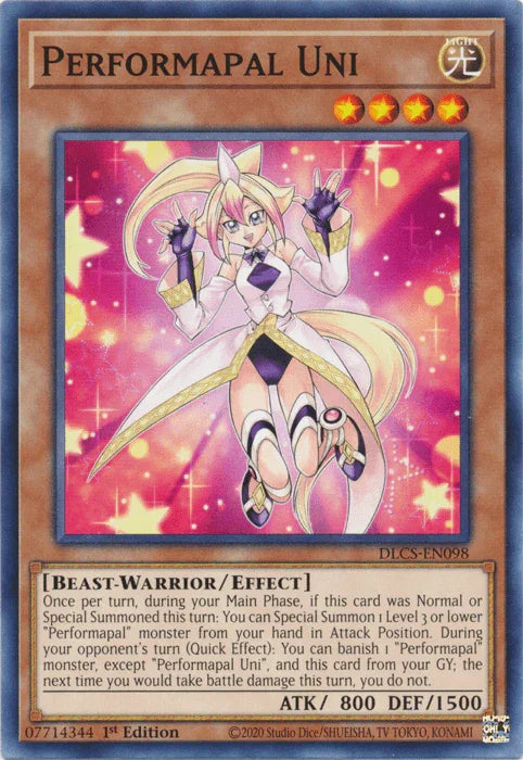1st Edition, Beast-Warrior, Common, Dragons of Legend: The Complete Series, Effect Monster, Light Performapal Uni [DLCS-EN098] Common - Trading Card World
