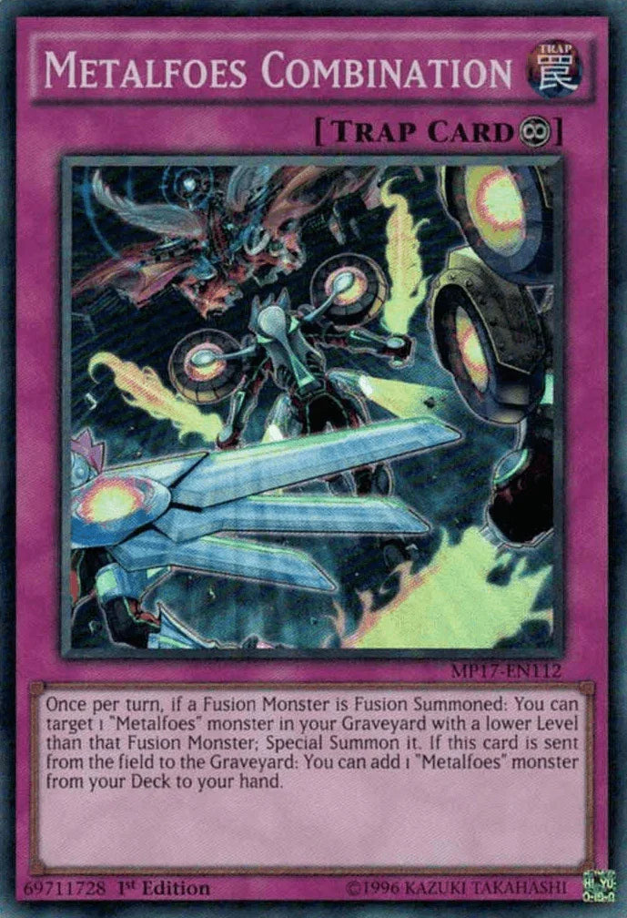 1st Edition, 2017 Mega-Tins Mega Pack, Continuous Trap, Super Rare, Trap Metalfoes Combination [MP17-EN112] Super Rare - Trading Card World