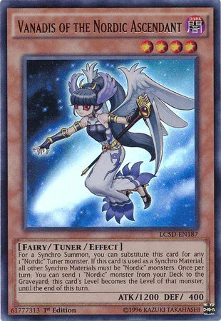 1st Edition, Dark, Fairy, Legendary Collection 5D's, Tuner/Effect Monster, Ultra Rare Vanadis of the Nordic Ascendant [LC5D-EN187] Ultra Rare - Trading Card World