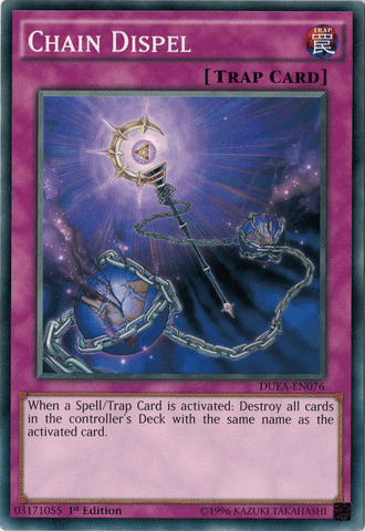 1st Edition, Common, Duelist Alliance, Normal Trap, Trap, Unlimited Chain Dispel [DUEA-EN076] Common - Trading Card World