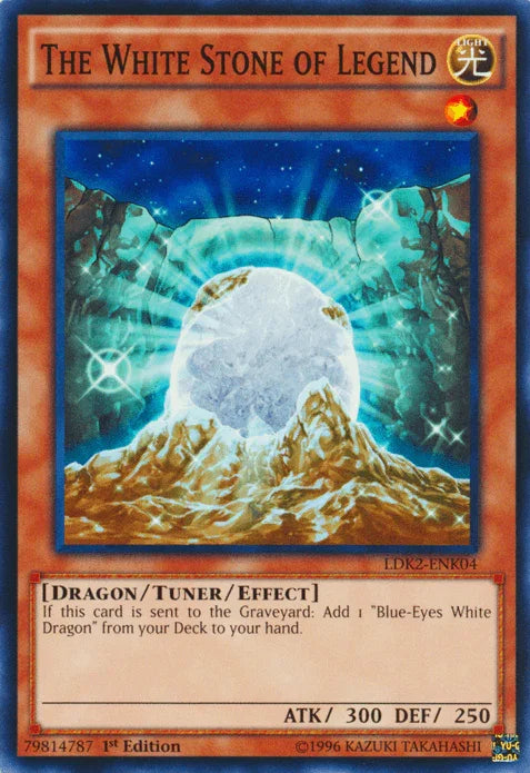 1st Edition, Common, Dragon, Legendary Decks II, Light, Tuner/Effect Monster, Unlimited The White Stone of Legend [LDK2-ENK04] Common - Trading Card World