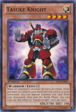 1st Edition, Common, Effect Monster, Light, Star Pack 2014, Warrior Tasuke Knight [SP14-EN010] Common - Trading Card World