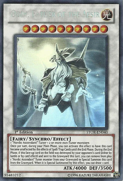 1st Edition, Fairy, Ghost Rare, Light, Storm of Ragnarok, Synchro/Effect Monster, Unlimited Odin, Father of the Aesir [STOR-EN040] Ghost Rare - Trading Card World