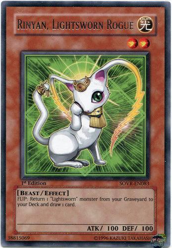 1st Edition, Beast, Effect Monster, Light, Rare, Stardust Overdrive, Unlimited Rinyan, Lightsworn Rogue [SOVR-EN083] Rare - Trading Card World