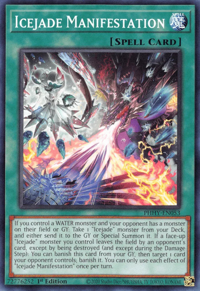 1st Edition, Common, Normal Spell, Photon Hypernova, Spell Icejade Manifestation [PHHY-EN053] Common - Trading Card World