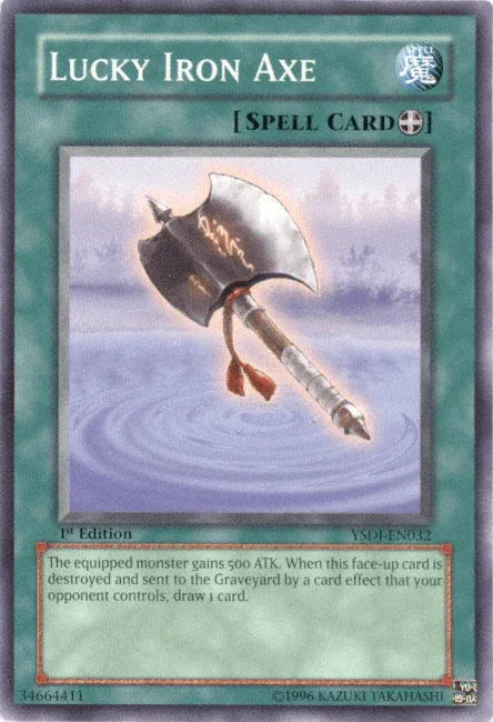 1st Edition, Common, Equip Spell, Spell, Starter Deck: Jaden Yuki, Unlimited Lucky Iron Axe [YSDJ-EN032] Common - Trading Card World