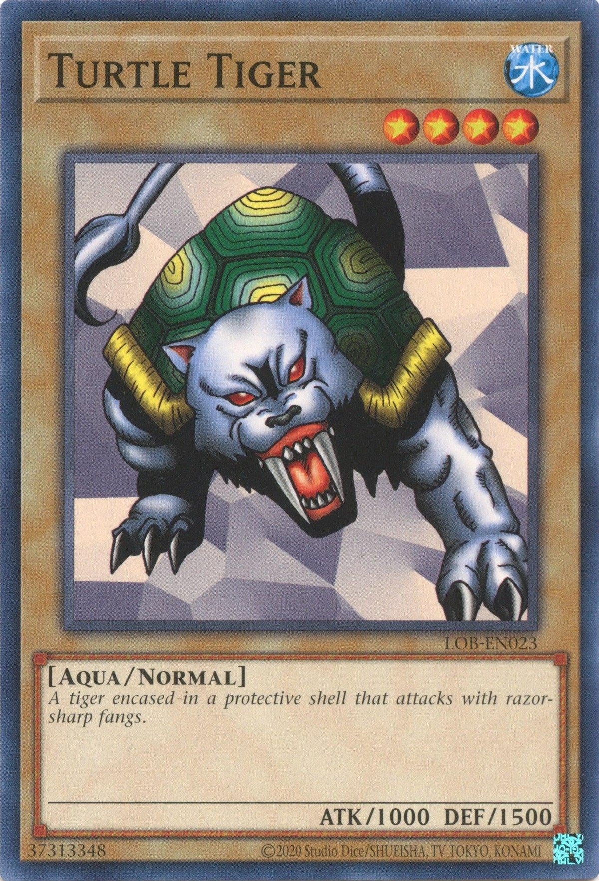 Aqua, Common, Legend of Blue Eyes White Dragon (25th Anniversary Edition), Normal Monster, Unlimited, Water Turtle Tiger (25th Anniversary) [LOB-EN023] Common - Trading Card World