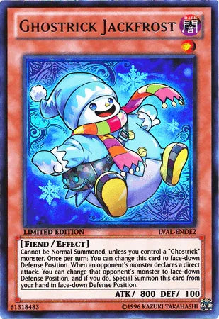 Dark, Effect Monster, Fiend, Legacy of the Valiant, Limited, Ultra Rare Ghostrick Jackfrost [LVAL-ENDE2] Ultra Rare - Trading Card World