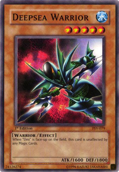 1st Edition, Common, Effect Monster, Pharaoh's Servant, Unlimited, Warrior, Water Deepsea Warrior [PSV-079] Common - Trading Card World