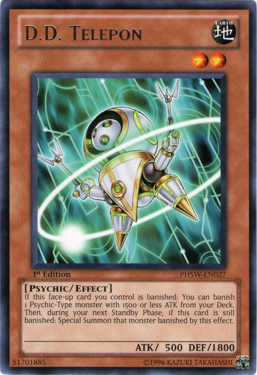 1st Edition, Earth, Effect Monster, Photon Shockwave, Psychic, Rare, Unlimited D.D. Telepon [PHSW-EN027] Rare - Trading Card World