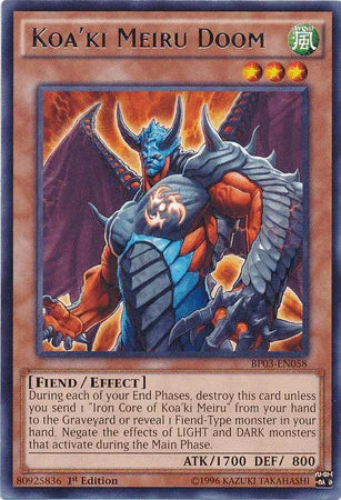 1st Edition, Battle Pack 3: Monster League, Effect Monster, Fiend, Rare, Wind Koa'ki Meiru Doom [BP03-EN058] Rare - Trading Card World