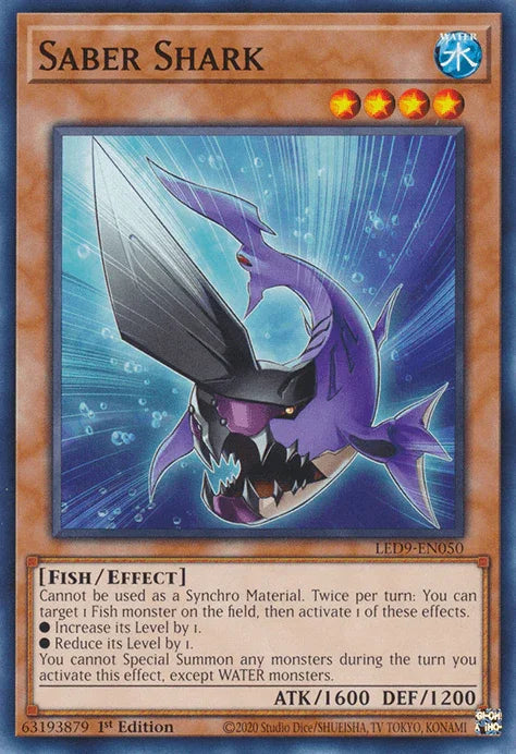 1st Edition, Common, Effect Monster, Fish, Legendary Duelists: Duels From the Deep, Water Saber Shark [LED9-EN050] Common - Trading Card World