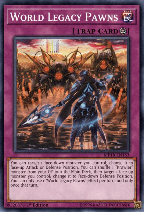 1st Edition, 2018 Mega-Tins Mega Pack, Common, Continuous Trap, Trap World Legacy Pawns [MP18-EN153] Common - Trading Card World