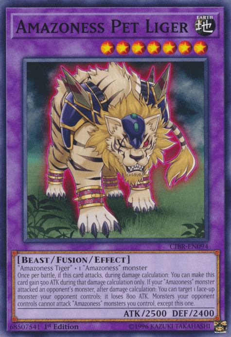 1st Edition, Beast, Circuit Break, Common, Earth, Fusion/Effect Monster, Unlimited Amazoness Pet Liger [CIBR-EN094] Common - Trading Card World